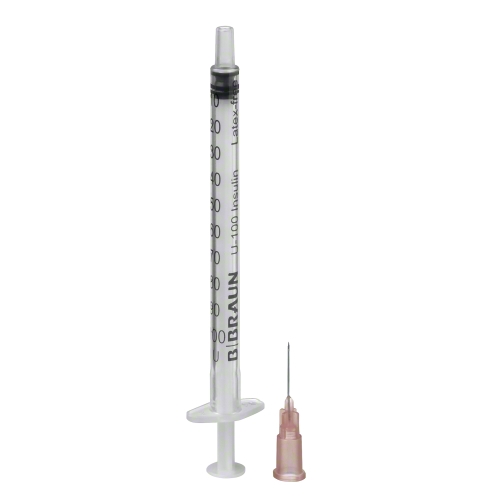 Syringe with separate needle. 1ml